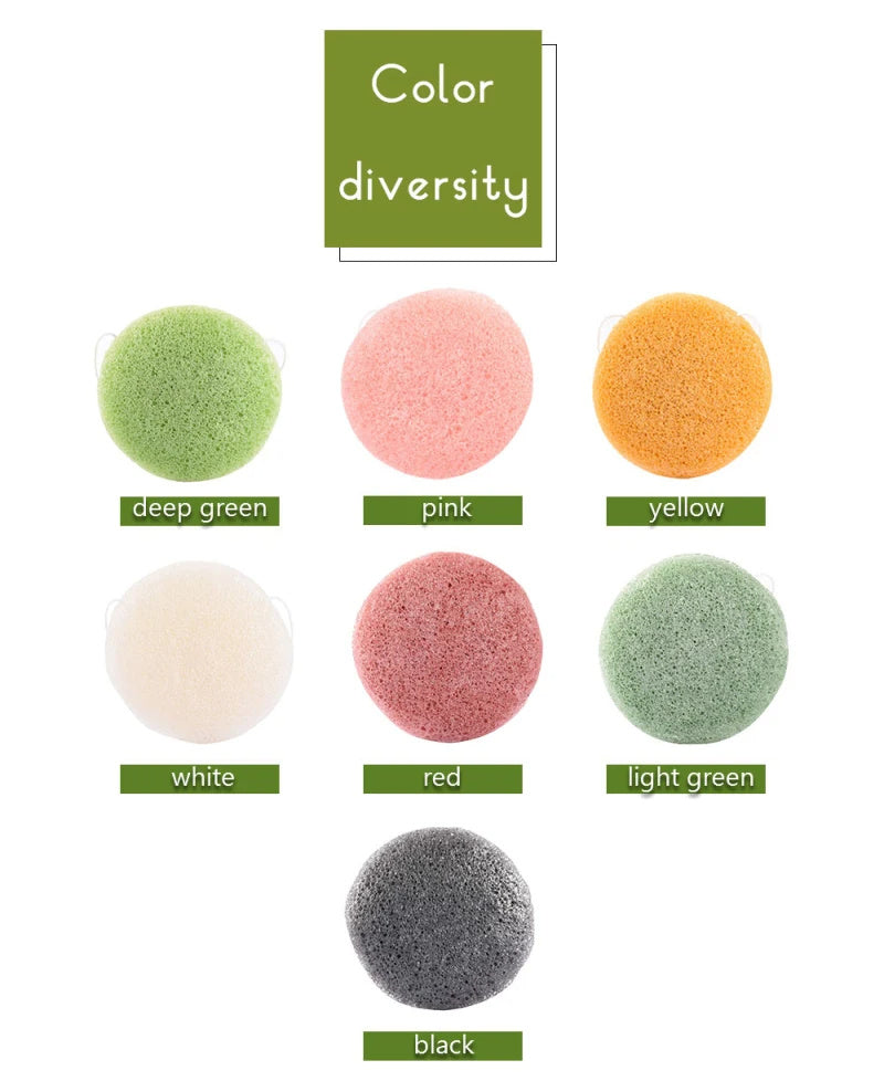 Natural Round Shape Konjac Sponge Face Cleaning Sponge Natural Round Shape Konjac Sponge Face Cleaning Sponge
